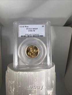 1995-W Civil War $5 Gold Commemorative PCGS Graded MS69