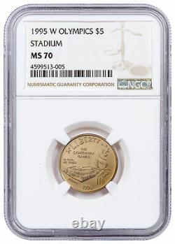 1995 W Olympics Stadium $5 Gold Commemorative Coin NGC MS70 SKU17816