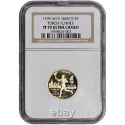 1995 W US Gold $5 Olympic Torch Runner Commemorative Proof NGC PF70 UCAM
