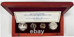 1996 4 Coin Gold/Silver Smithsonian 150th Anniversary Set OGP WithCOA