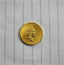 1996 Canada Maple Leaf $10 9999 Gold Coin 1/4 oz Scrap