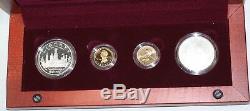 1996 Smithsonian Commemorative 4 Coin Gold & Silver Set BU & Proof in OGP JAH