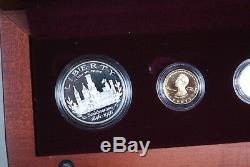 1996 Smithsonian Commemorative 4 Coin Gold & Silver Set BU & Proof in OGP JAH