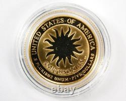 1996 US Mint Smithsonian Commemorative Proof $5 Gold & $1 Silver Set Box COA