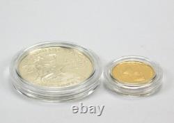 1996 US Mint Smithsonian Commemorative Proof $5 Gold & $1 Silver Set Box COA