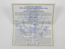 1996 US Mint Smithsonian Commemorative Proof $5 Gold & $1 Silver Set Box COA