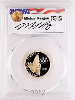 1996-W Olympic Flag Bearer? Gold Commemorative PCGS PR69 Reagan Legacy Michael