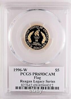 1996-W Olympic Flag Bearer? Gold Commemorative PCGS PR69 Reagan Legacy Michael