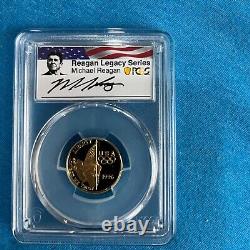 1996-W Olympic Flag Bearer? Gold Commemorative PCGS PR69 Reagan Legacy Michael
