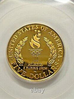 1996-W Olympics $5 Gold US Commemorative 1/4 oz Coin Cauldron PCGS PR69DCAM