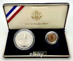 1996 W Smithsonian Commemorative Proof 2 Coin Set $5 Gold & Silver $1 OGP