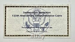 1996 W Smithsonian Commemorative Proof 2 Coin Set $5 Gold & Silver $1 OGP