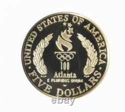 1996-W XXVI Olympics Cauldron Gold $5 NGC Proof-69 ULTRA CAMEO