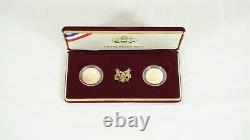 1997 Franklin Delano Roosevelt 2-Coin Gold Commemorative Set with COA & Box