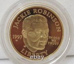 1997 Jackie Robinson 50th Anniversary 4 Coin Silver & Gold Proof & Unc Set