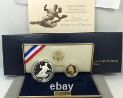 1997 Jackie Robinson 50th Anniversary $5 Gold $1 Silver Commem 2 Coin Proof Set