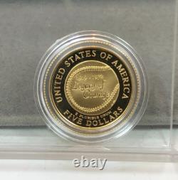 1997 Jackie Robinson 50th Anniversary $5 Gold $1 Silver Commem 2 Coin Proof Set