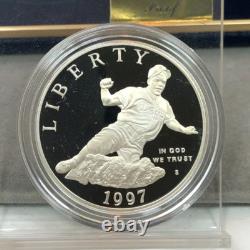 1997 Jackie Robinson 50th Anniversary $5 Gold $1 Silver Commem 2 Coin Proof Set