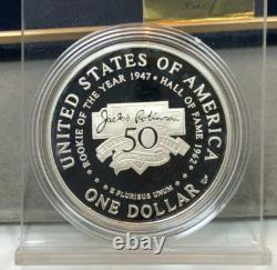 1997 Jackie Robinson 50th Anniversary $5 Gold $1 Silver Commem 2 Coin Proof Set