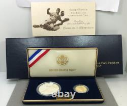 1997 Jackie Robinson 50th Anniversary $5 Gold $1 Silver Commem 2 Coin Proof Set