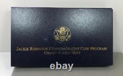 1997 Jackie Robinson 50th Anniversary $5 Gold $1 Silver Commem 2 Coin Proof Set