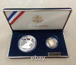 1997 Jackie Robinson $5 Gold and $1 Silver Proof Commemorative Coin Set XCCP554