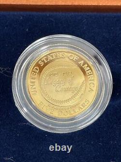 1997-W 50th Anniv. Jackie Robinson $5 Gold Commemorative Coin, Coa, Pin, Patch