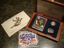 1997 W $5 GOLD PROOF COIN CARD PIN JACKIE ROBINSON 50th ANNIVERSARY LEGECY SET
