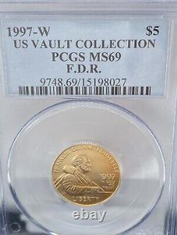 1997-W FDR Franklin Delano Roosevelt $5 Gold Coin PCGS MS69