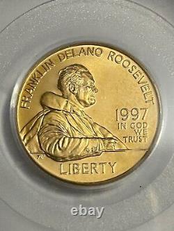 1997-W FDR Franklin Delano Roosevelt $5 Gold Coin PCGS MS69