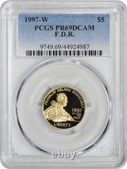 1997-W F. D. R. $5 Five dollar Gold Proof Commemorative PR69DCAM Deep Cameo PCGS
