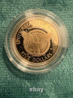 1997 W Franklin D. Roosevelt Commemorative Gold Uncirculated $5 Coin PROOF