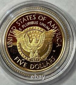 1997-W Franklin Delano Roosevelt Proof $5 Gold Coin, FB/C