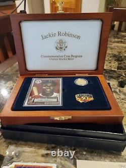 1997 -W Jackie Robinson 50th Anniversary Legacy Set $5 Gold Coin/Card/Patch &COA