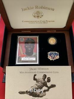 1997-W Jackie Robinson 50th Anniversary Legacy Set -$5 Gold Coin/Card/Pin