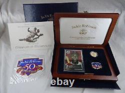 1997-W Jackie Robinson Legacy Set $5 Gold US Mint Pin Patch OGP Box & COA