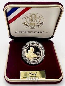 1997-W Proof Gold Franklin D. Roosevelt $5 Coin With COA In OGP