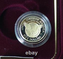 1997-W Proof Gold Franklin D. Roosevelt $5 Coin in OGP withCOA