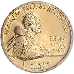 1997 W US Gold $5 Franklin Delano Roosevelt Commemorative BU PCGS MS70