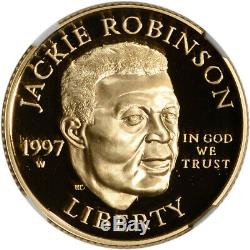 1997-W US Gold $5 Jackie Robinson Commemorative Proof NGC PF70 UCAM