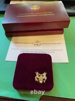 1997-w Franklin Delano Roosevelt Commemorative $5 Five Dollar Proof Gold Coin