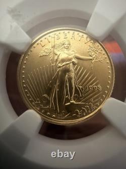 1998 G$5 American Gold Eagle 1/10 oz NGC MS 69 Cert #8690374-044