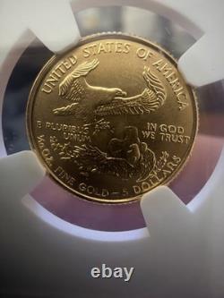 1998 G$5 American Gold Eagle 1/10 oz NGC MS 69 Cert #8690374-044