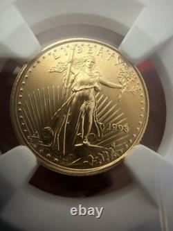 1998 G$5 American Gold Eagle 1/10 oz NGC MS 69 Cert #8690374-044
