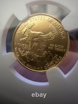 1998 G$5 American Gold Eagle 1/10 oz NGC MS 69 Cert #8690374-044