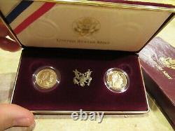 1999 George Washington Commemorative Gold Five-Dollar PROOF & UNC 2 $5 GOLD COIN