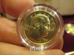 1999 George Washington Commemorative Gold Five-Dollar PROOF & UNC 2 $5 GOLD COIN