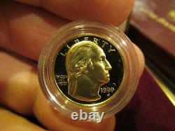 1999 George Washington Commemorative Gold Five-Dollar PROOF & UNC 2 $5 GOLD COIN