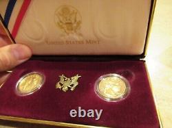 1999 George Washington Commemorative Gold Five-Dollar PROOF & UNC 2 $5 GOLD COIN