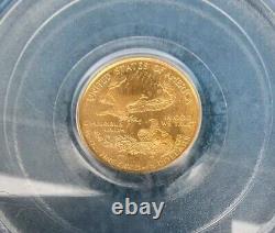 1999 W $5 GOLD EAGLE PCGS MS69 Variety-UNFINISHED PROOF DIES
